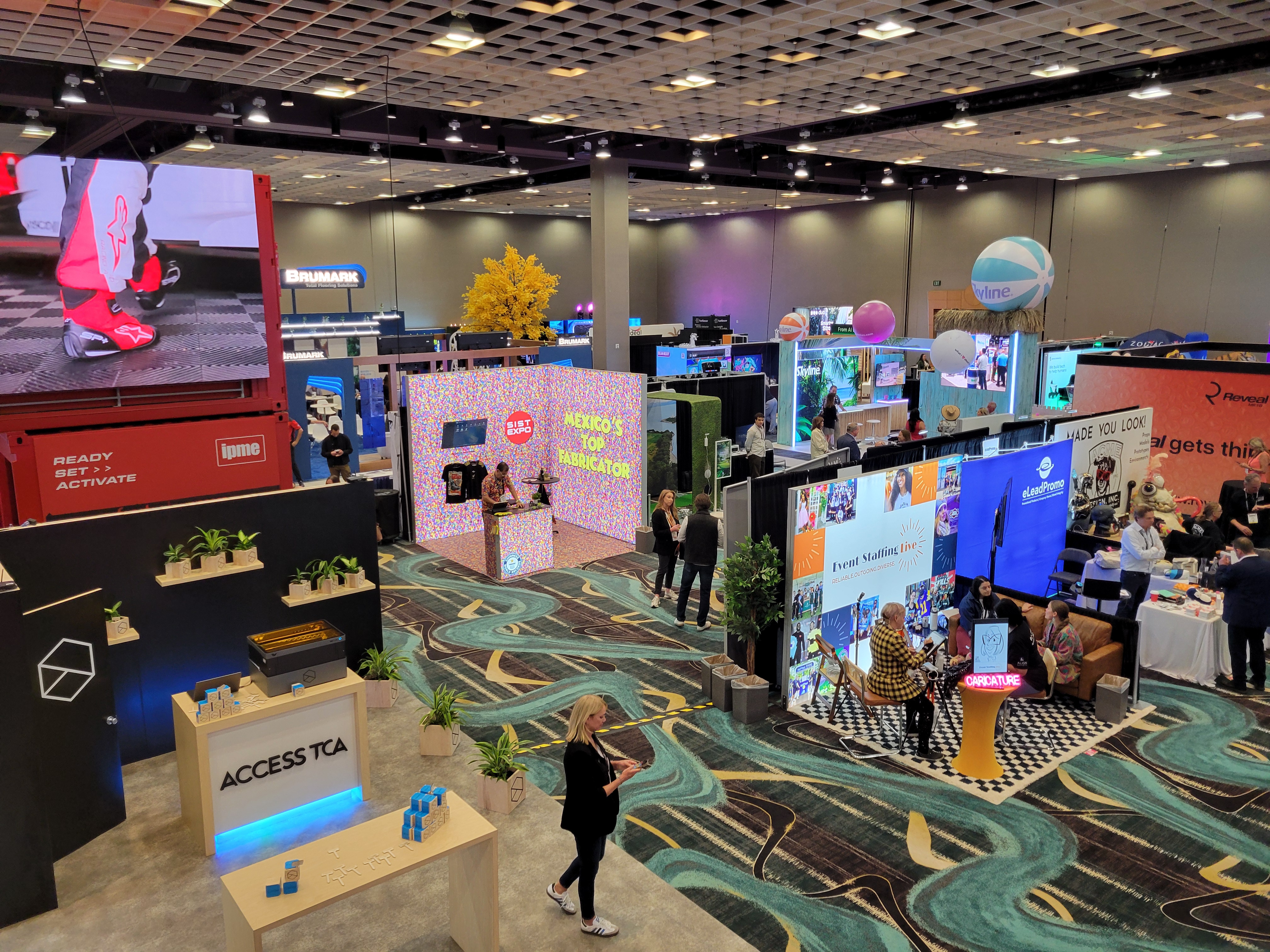 Exhibit hall at EMS 2026 (trade show booths)